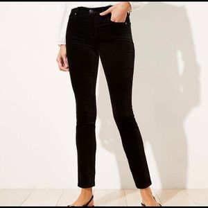 Loft Black Velvet Pants